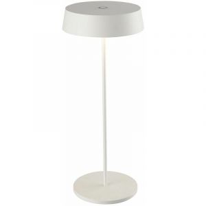 Lumisky Lampe de table sans fil amovible PLATY blanc aluminium H29cm