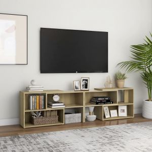 VidaXL Meuble TV Ch?ne sonoma 149x30x52 cm Agglom?r?