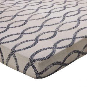 Drap housse en coton OCEAN WAVES beige