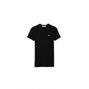 Lacoste T-shirt ajusté côtelé coton organique Noir - Couleur Noir - Taille XL