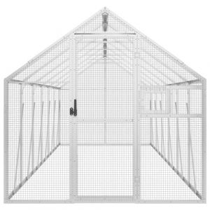 VidaXL Volière argenté 1,79x6x1,85 m aluminium