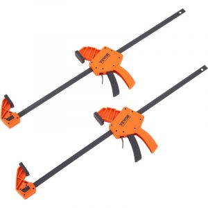Jeu de Serre-Joints - VEVOR - Jeu de 2 Serre-Joints à Libération Rapide 610 mm Pince-Écarteur à Une Main