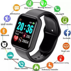 MXQ Montre Connect&eacute;e L18 - Yassuo - Noir - Fr&eacute;quence Cardiaque - Pression Art&eacute;rielle - Fitness Tracker