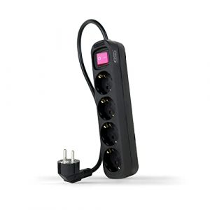 Nano cable Câble pour interrupteur à base multiple 4 prises 1,4m noir 10.37.0004-bk