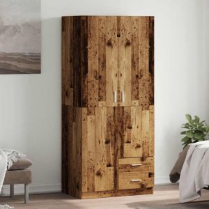 VidaXL Garde-robe vieux bois 80x52x180 cm bois d'ingénierie