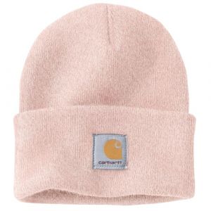 Carhartt Bonnet en Tricot avec Revers Homme, Guimauve rose cendré, Taille unique