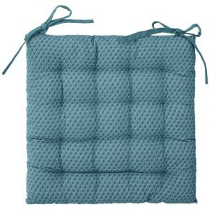 Atmosphera Galette de chaise Otto - 38 x 38 cm. - Bleu