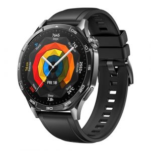 Huawei Watch GT 5 46mm Montre Connectée, Design aux Lignes épurées, Nouvelle expérience de Course à Pieds et de Cyclisme, Suivi de la santé, Jusqu'à 14 Jours d'autonomie, iOS & Android, Noir