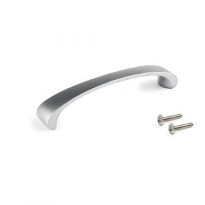 Emuca Poignée Kyoto pour meuble en zamak finition nickel satiné avec entraxe 96 mm - 9355751