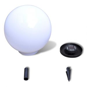 Image de VidaXL Boule solaire ext&eacute;rieure 40cm 1 pi&egrave;ce | Blanc