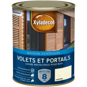 Image de Lasure Bois Exterieur Xyladecor Volets Et Portails Satin Lin Opaque 1L