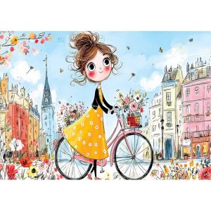 Puzzle 1000 pi&egrave;ces : Fille joyeuse