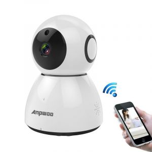 Image de Caméra IP IP 1080p HD WiFi, détection de mouvement & vision nocturne infrarouge & carte TF max. 64 Go blanc