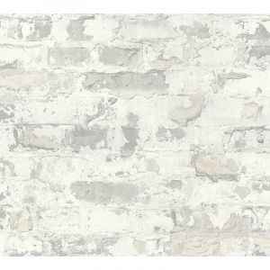 Papier peint aspect pierre carrelage 369293 GU papier peint intissé lisse au used look mat gris blanc 5,33 m2 Profhome