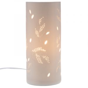 Amadeus Lampe tube feuilles 28 cm - Blanc