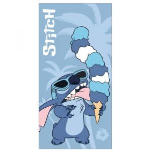 Aymax Serviette de plage Disney Lilo et Stitch, crème glacée, 70 x 140 cm (séchage rapide) Référence : AYM078114