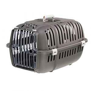 Ferplast Panier de Transport Rigide JET 20 pour Petits Chiens et Chats, Porte Transparente Antichoc, Grilles de ventilation