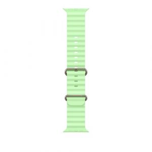 Apple Bracelet 49 mm Oc&eacute;an vert fluo - Ftitane naturel