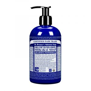 Dr Bronner's Peppermint Sugar Pump Body Wash - 12 oz