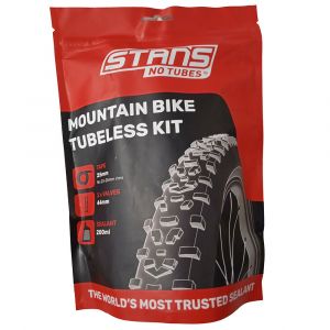 Stans no tubes Mtb Tubeless Kit 25 mm + 2 x 44 mm + 200ml Black - Black - Taille 25 mm + 2 x 44 mm + 200ml