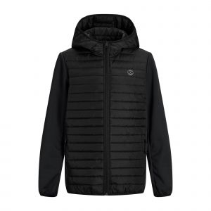 Jack & Jones Gilet bi-matière à capuche noir