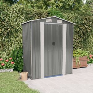 VidaXL Abri de jardin Gris clair 192x108x223 cm Acier galvanis&eacute;