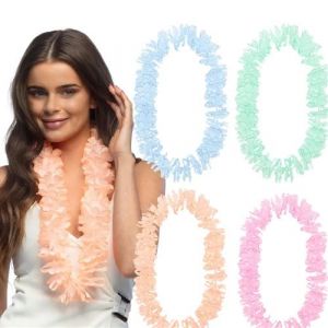 Boland Collier hawaïen fleur pluméria polyester pastel - modèle aléatoire 52433