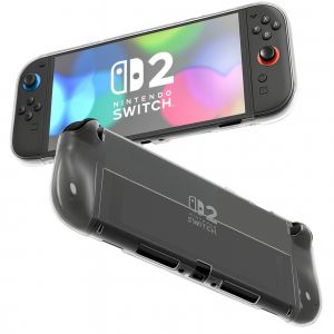 Phonillico Coque Compatible avec Nintendo Switch 2 - Silicone Transparent Protection Anti Rayure Anti Choc