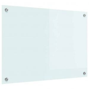 vidaXL Protection de cuisine Blanc 70 x 50 cm verre tremp&eacute;