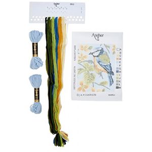 Anchor Kit de Broderie pour D&eacute;butant M&eacute;sange Bleue Multicolore