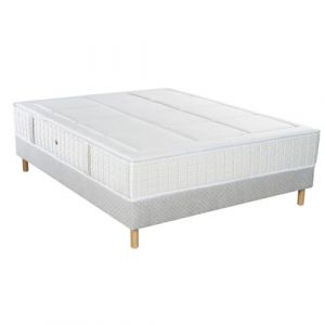 Essenzia Ensemble SPRING 1200 SOFT, Sommier Tradition Graphic 19cm et Pieds 100x220 STRETCH Ressorts