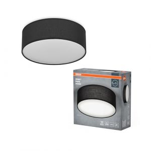 Osram Plafonnier ORBIS PARIS 300mm, noir, culot E27, peut être équipé d'une ampoule connectée, de haute qualité, design moderne, avec abat-jour en tissu, adapté à un usage intérieur, rond, IP20