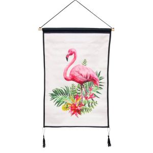 Ruedelafete Kakémono Flamant Rose à suspendre 48 x 66 cm