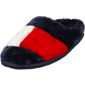 Tommy Hilfiger Pantoufle blanc / bleu marine / rouge feu - Couleur Blanc / Bleu Marine / Rouge Feu - Taille 35-36