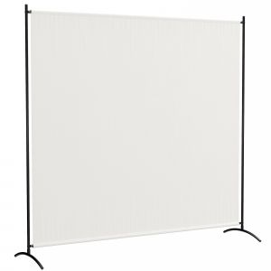 Outsunny Paravent Ext&eacute;rieur &agrave; Panneau Unique, S&eacute;parateur de Pi&egrave;ce de 180H cm avec Protection UV30+, Panneau Brise-Vue avec Base Stable pour Int&eacute;rieur et Ext&eacute;rieur, Beige