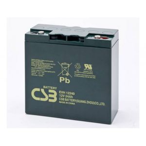 CSB battery Batterie au plomb 12 V 24 Ah EVH 12240 plomb (AGM) (l x h x p) 181 x 170 x 170 mm raccord à vis M5 résistant aux cycles de charge, sans entretien,