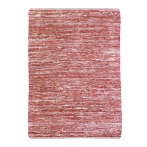 SKIN Tapis en cuir tressé rose poudré 160x230