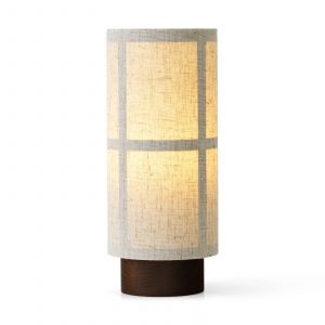 Menu Lampe sans fil Hashira / Ø 10 x H 23,5 cm - Lin beige en tissu