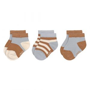 Lässig Chaussettes de sport pour enfants Lot de 3/ Bleu/caramel Taille 15-18