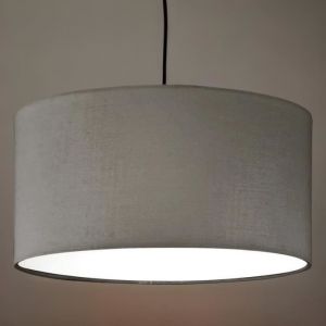 Abat-jour de plafond en tissu gris CGC LUCIA avec diffuseur givré