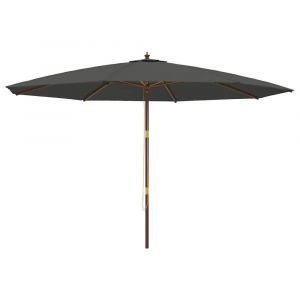 Parasol de jardin avec mât en bois 400 x 273 cm anthracite 02_0008336