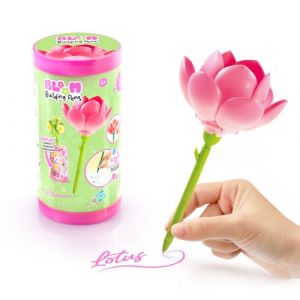 Canal Toys Bloom &ndash; Stylo Fleur &agrave; Construire pour Enfants de 6 Ans+ - Id&eacute;e Cadeau &ndash; Encre paillet&eacute;e et parfum&eacute;e &ndash; 6 Fleurs &agrave; Collectionner &ndash; BLM 001 - Assortiment