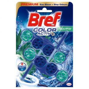 BREF WC Bloc Nettoyant WC Color Activ+ Eucalyptus Duo Pack - 2x50g