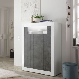 Image de home24 Argentier 2 portes battants Bronte oxyde cement contour clair - SUBLEEM