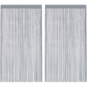 VidaXL Rideaux à fils 2 pcs gris clair 100x250 cm
