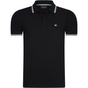 Cappuccino Italia Polo Applique Pique Noir