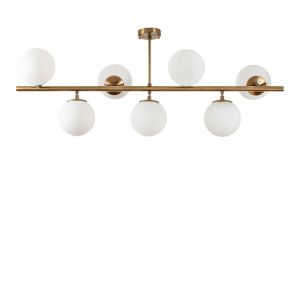 Pier Import - Suspension cuisine design &ndash; 7 globes sur barre sierre