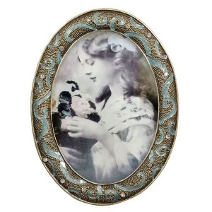 Signes Grimalt ORIGEN Home Decor Marco De Foto 9X13 Miniaturas | Marco Portafotos Gris Ovalado - 16x12x2cm<br /><br />