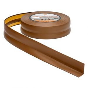 Plinthe PVC QUEST Moulure de finition Ruban détanchéité souple adhésive Brun 10 m 30 x 30 mm