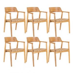 Lot de 6 chaise altobuy interieur non empilable non pliable en bois H. 78 cm